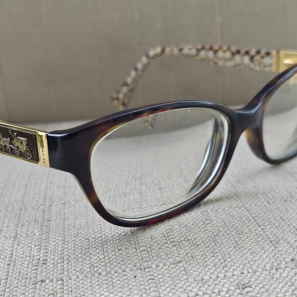 Coach Eyeglasses Frame Dark Tort/Dark Tort Sand Sig C HC6061 EMMA Glasses - Picture 3 of 11